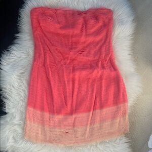 Alice + Olivia Strapless Pink Ombre Dress